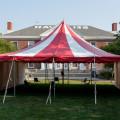 These tents provide shelter and ample space for in-person, outdoor classes.